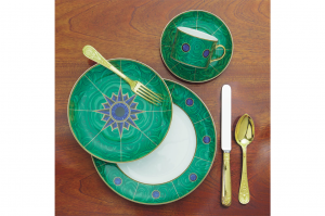 Malachite 4 Piece Place Setting from Mottahedeh, a returning exhibitor