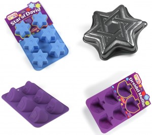 The Kosher Cook Silicone Star of David Muffin/Cupcake, Star of David Cake Pan and Dreidel Silicone Muffin/Cupcake Pan