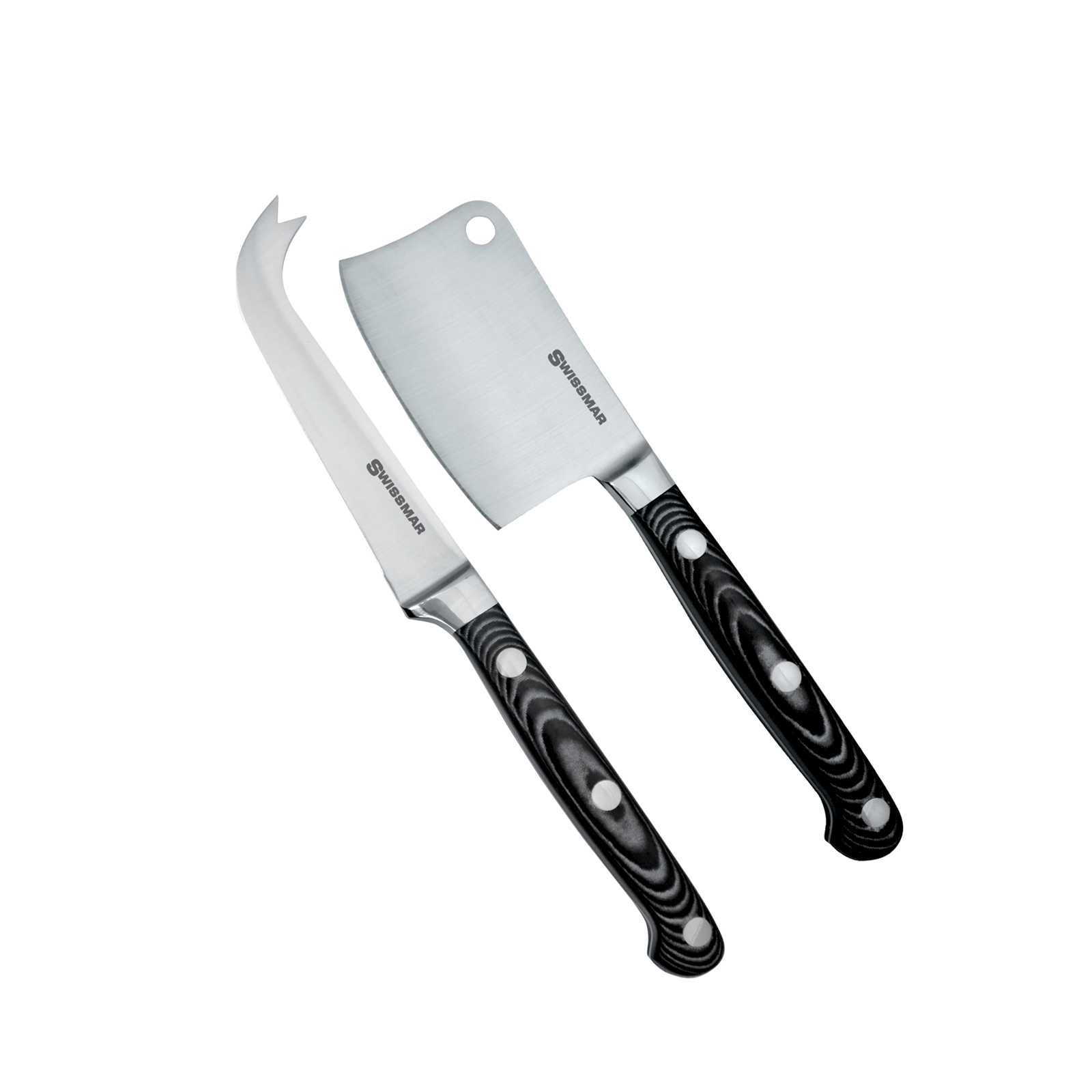 Set Of 2 Stainless Steel Open Blade Cheese Knives - Prodyne