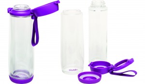 ALADDIN Glass-Lined Water Bottle open and disassembled
